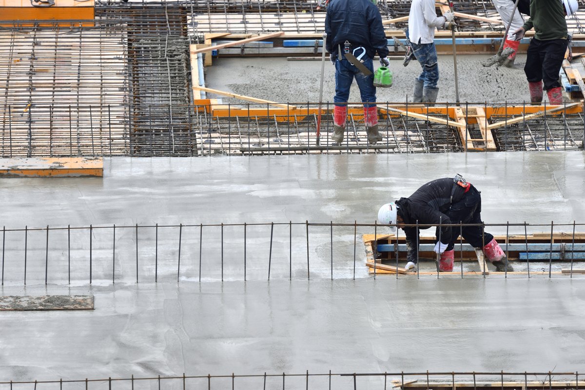 新築建物の躯体工事 施工写真